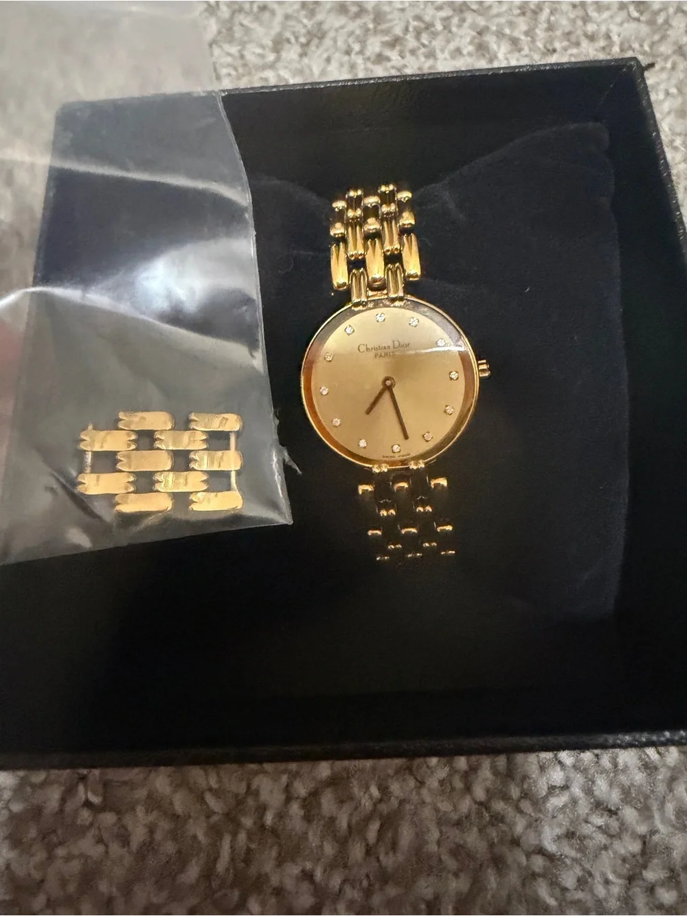 “Preloved” Dior Gold-Tone Women's Bracelet Watch
